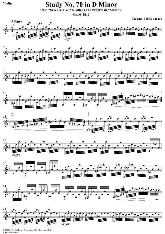 Study No. 70 in D Minor