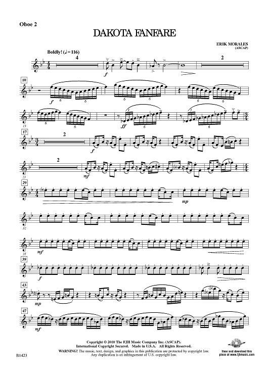 Dakota Fanfare - Oboe 2