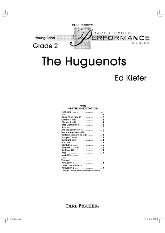 The Huguenots - Score