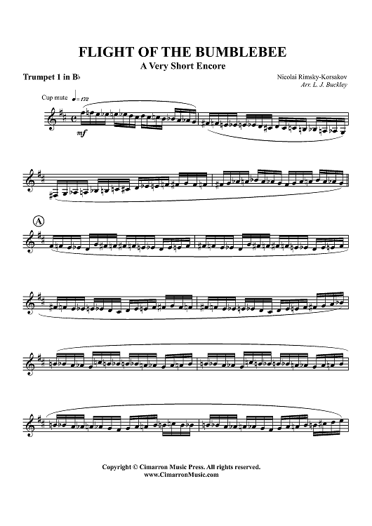 Flight of the Bumblebee (A Very Short Encore) - Trumpet 1 in B-flat