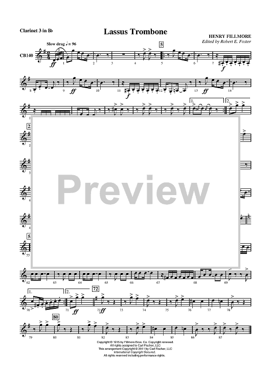 Lassus Trombone - Clarinet 3 in Bb