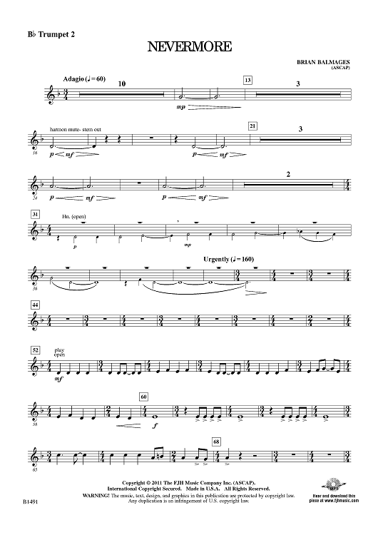 Nevermore - Bb Trumpet 2