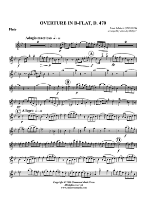 Overture in B-flat, D. 470 - Flute