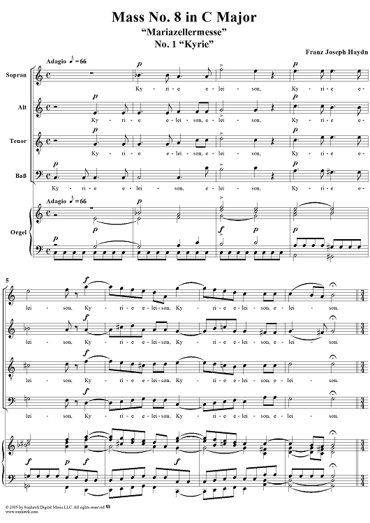 Mass No. 8 in C Major, "Mariazellermesse": No. 1, Kyrie