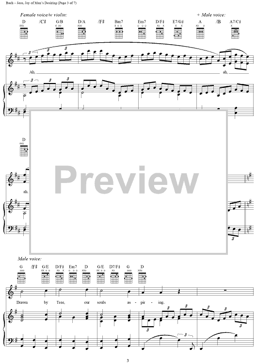 Jesu, Joy of Man's Desiring" Sheet Music by Josh Groban for Piano/Vocal