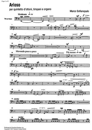Arioso - Bass Trombone