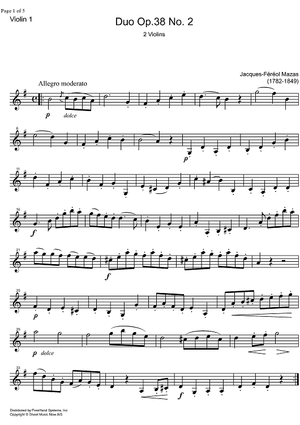 Duo Op.38 No. 2 - Violin 1