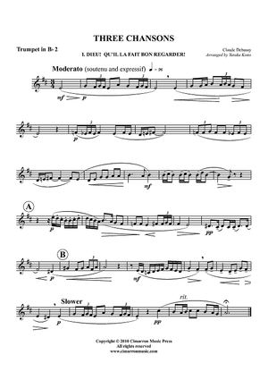 Three Chansons - Trumpet 2 in Bb
