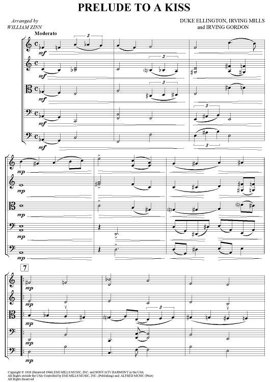 Prelude To A Kiss - Score