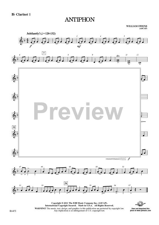Antiphon - Bb Clarinet 1