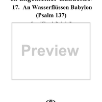 Chorale Preludes, Part II, In allgemeiner Landesnot, 17. An Wasserflüssen Babylon (Psalm 137) (Ein Lämmlein geht)