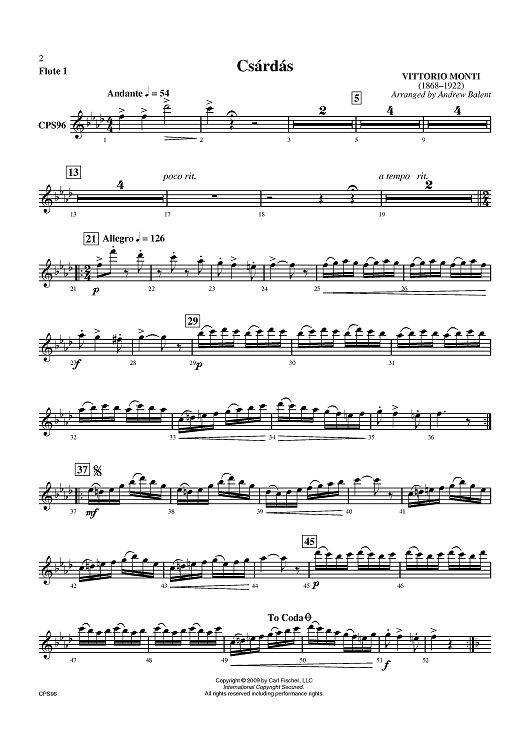 Csardas - Flute 1