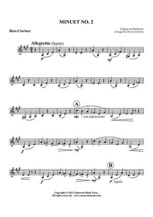 Minuet No. 2 - Bass Clarinet