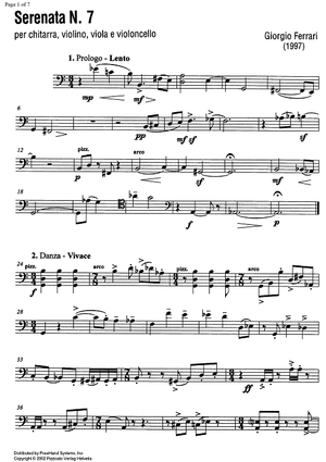 Serenata No. 7 - Cello
