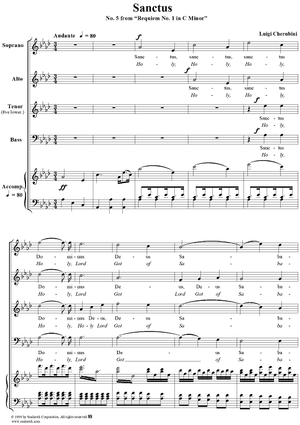 Sanctus - No. 5 from "Requiem No. 1 in C minor"