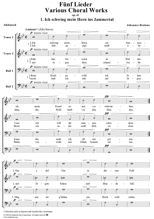 Five Lieder,  Op. 41
