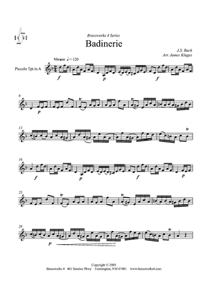 Badinerie - Piccolo Trumpet in A