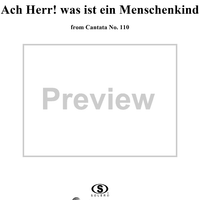 "Ach Herr! was ist ein Menschenkind", Aria, No. 4 from Cantata No. 110: "Unser Mund sei voll Lachens" - Violin