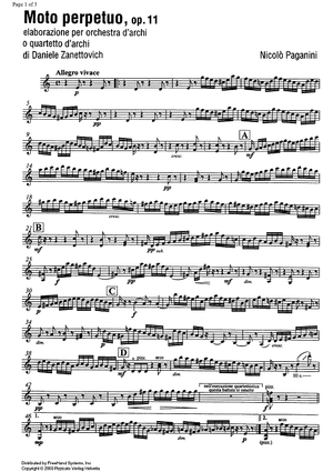 Moto perpetuo Op.11 - Violin 2