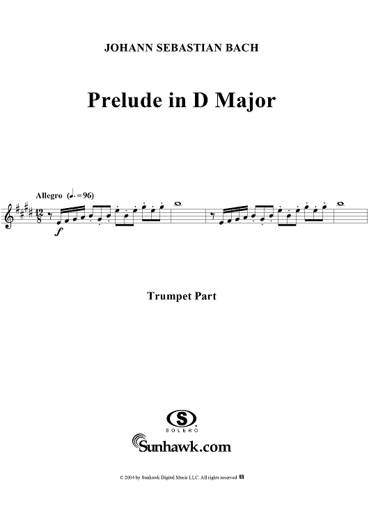 Prelude in D Major - Trumpet