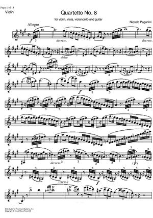 Quartetto No. 8 - Violin