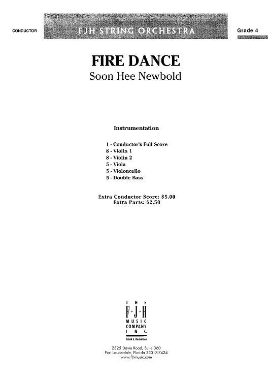 Fire Dance - Score Cover