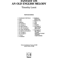 Fantasy On An Old English Melody - Score