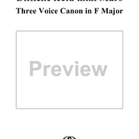 Difficile lectu mihi Mars, three voice canon in F Major, K559