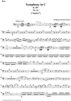Symphony No. 41 in C Major, K551 ("Jupiter") - Bass