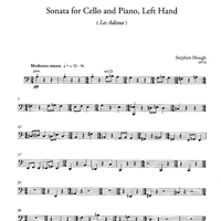 Sonata for Cello and Piano, Left Hand (Les Adieux) - Cello