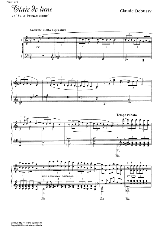 Clair de lune from Suite Bergamasque