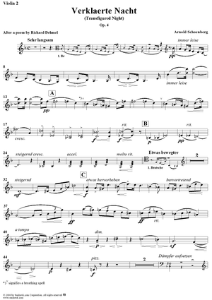 Verklaerte Nacht, Op. 4 - Violin 2