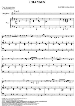 Changes - Piano Score