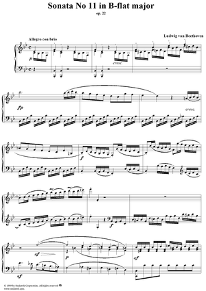 Piano Sonata No. 11 in B-flat Major, Op. 22
