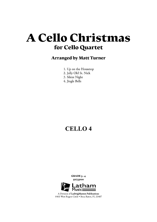 A Cello Christmas for Cello Quartet - Cello 4