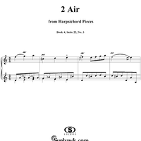 Harpsichord Pieces, Book 4, Suite 22, No.3:  2e Air