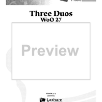 Three Duos, WoO 27 for Violin and Cello - Score