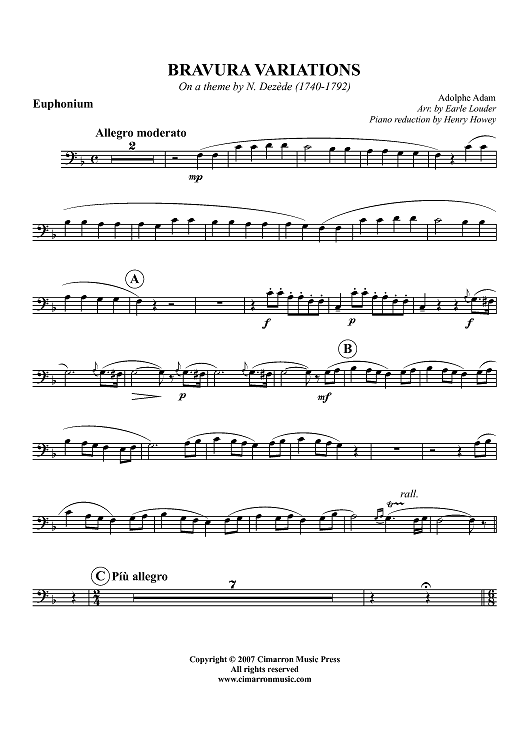 Bravura Variations - Euphonium BC/TC