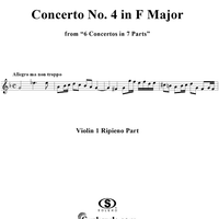 Concerto No. 4 in G Major from "6 Concerti Grossi" - From "6 Concertos in 7 Parts" - Violin 1