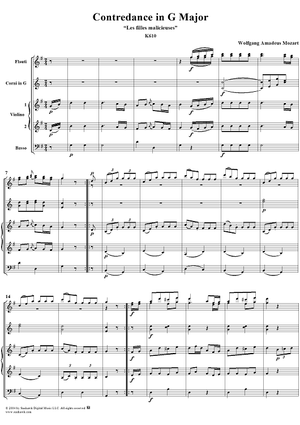 Contredance in G Major, K610 - Full Score