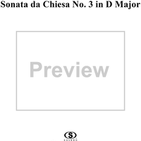 Sonata da Chiesa No. 3 in D Major, K41k (K69) - Full Score