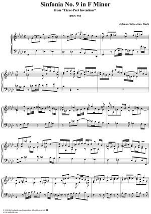 Three-Part Invention, No. 9, Sinfonia in F Minor