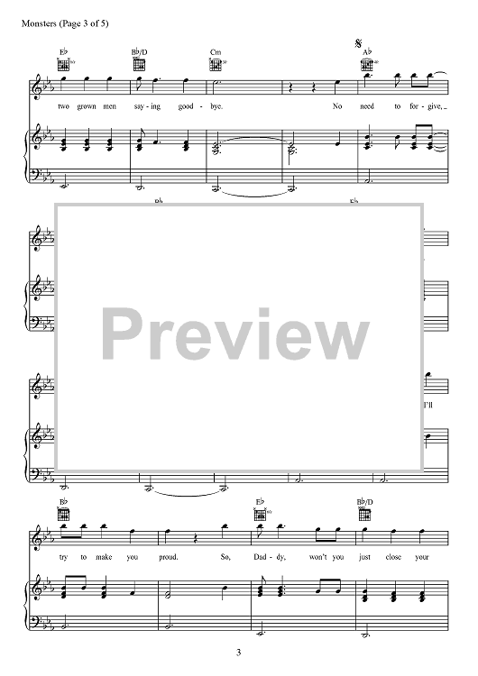 monsters james blunt chords Monsters" Sheet Music by James Blunt for Piano/Vocal/Chords