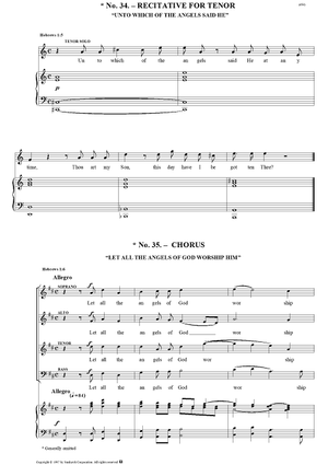 Messiah, no. 35: Let all the angels of God worship Him - Piano Score