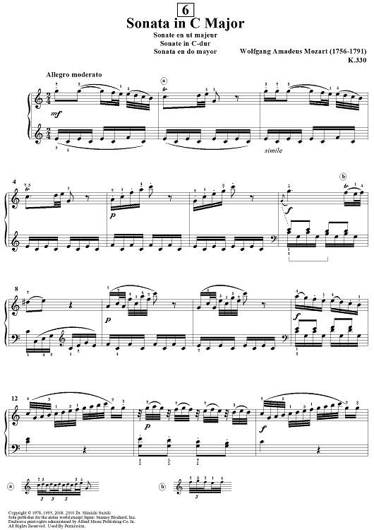 Sonata in C Major - K.330