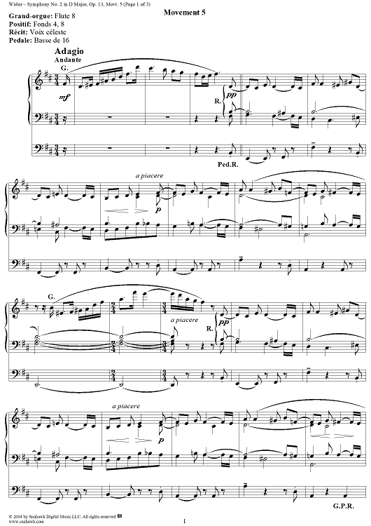 Symphony No. 2 in D Major, Op. 13: Movt. 5