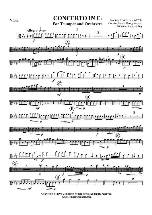 Concerto in E-flat - Viola