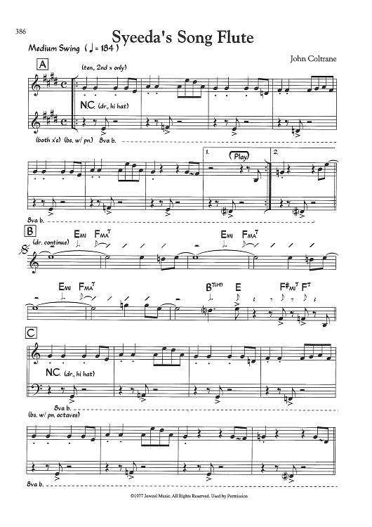 Syeeda's Song Flute (Eb Instruments)