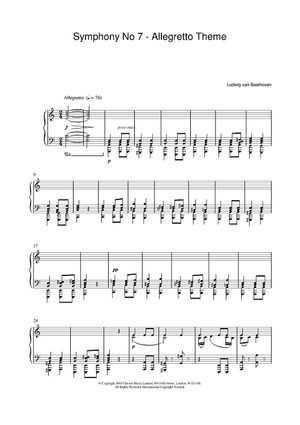 Symphony No 7 - Allegretto Theme