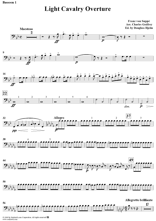 Light Cavalry Overture - Bassoon 1